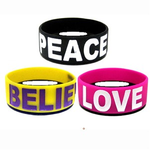 1" Wide Silicone Wristband