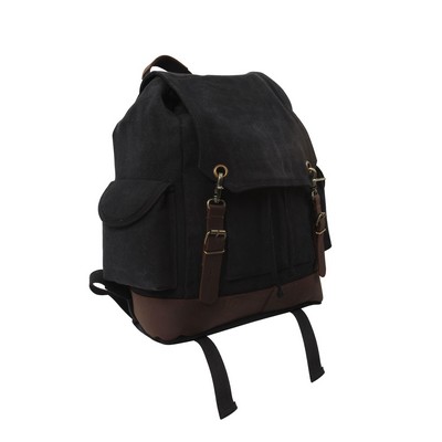 Vintage Black Expedition Rucksack Bag