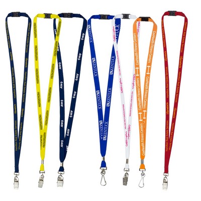 "Auburn" 3/8" Import Air Ship Silkscreen Lanyard (Overseas Production 8-10 Weeks)