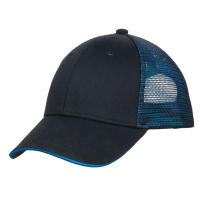 Port Authority® Double Mesh Snapback Sandwich Cap