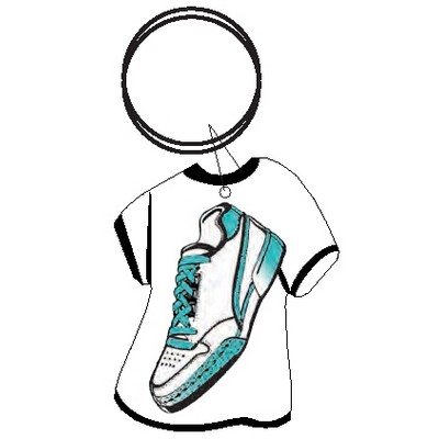 Sneaker T-Shirt Key Chain w/Clear Mirror Back (10 Square Inch)