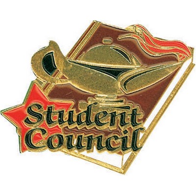 Gold Student Council Lapel Pin (1-1/4")