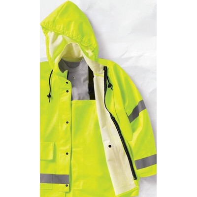 Bulwark Men's FR Hi-Visibility Rain Jacket with Hood