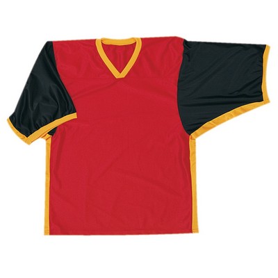 Adult Dazzle Cloth Football Jersey Shirt w/Double Yoke & Self Neck