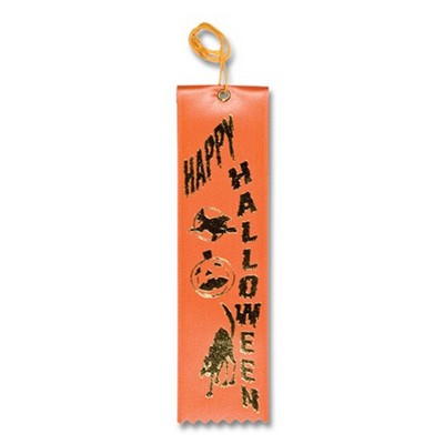 2"x8" Stock Recognition Happy Halloween Carded Ribbon