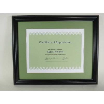 Black Polymer Certificate Frame - 11x14