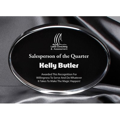 Black Acrylic Oval Award