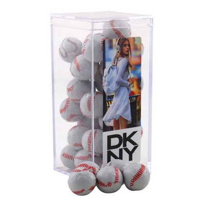 Acrylic Box w/Chocolate Baseballs