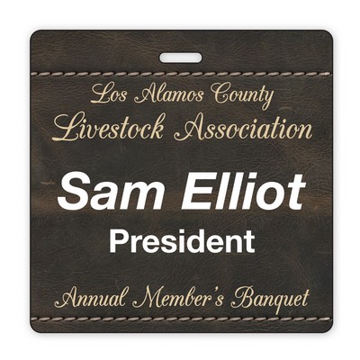 Laminated Paper Event Badge (3.5"x3.5") Square