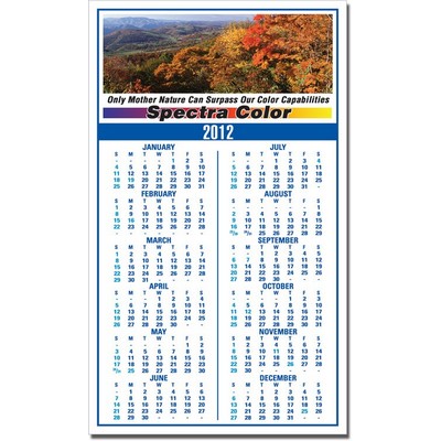 Utility Year-at-a-Glance Kwik-Stik Calendar w/ Top Ad Space (3 1/2" x 6")