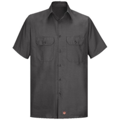 Red Kap™ Men's Short Sleeve Solid RipStop Shirt - Charcoal Gray