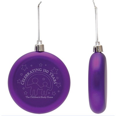 Shatter Proof Round Flat Ornament