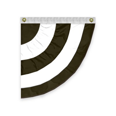 POW MIA Pleated Half Fans - Right 3x3 Foot (Black & White)