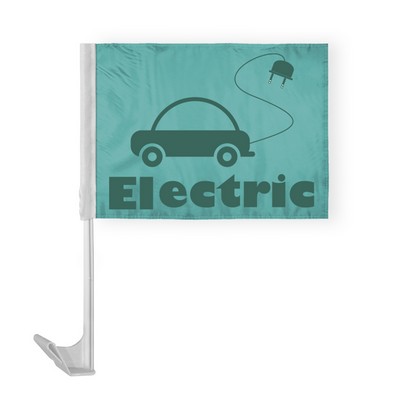 Electric Car Car Flags 12x16 inch