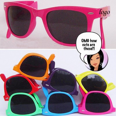 Collapsible Frame 2 Tone Sunglasses W/ UV400 Lenses