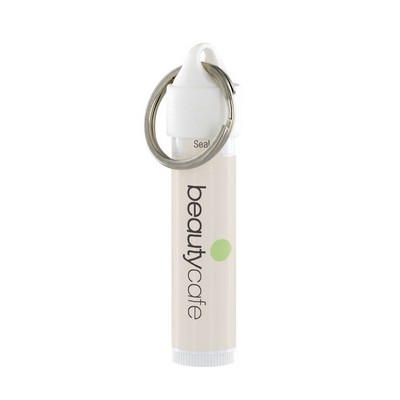 Economy Lip Balm In White Tube W/ Split Ring