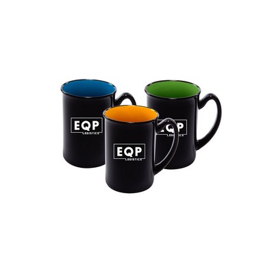 15 Oz. Glossy Black Mug w/ Glossy Interior