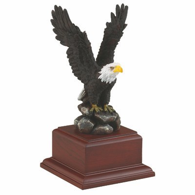 11½" Painted Eagle Trophy on Wood Base