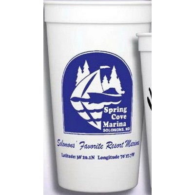 White & Natural Stadium Cup (32 Oz.)