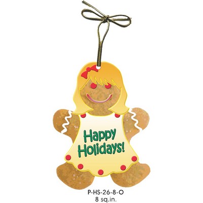 Gingerbread Girl Promotional Ornament (8 Square Inch)