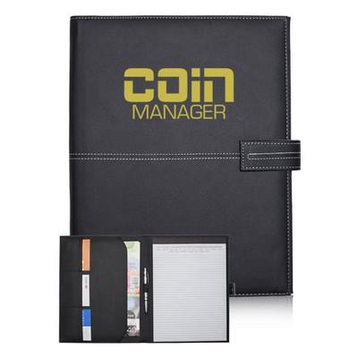 White Stitch Leather Portfolios (9.5"x12.2")