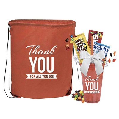 Thank You Tumbler & Drawstring Bag Gift Set