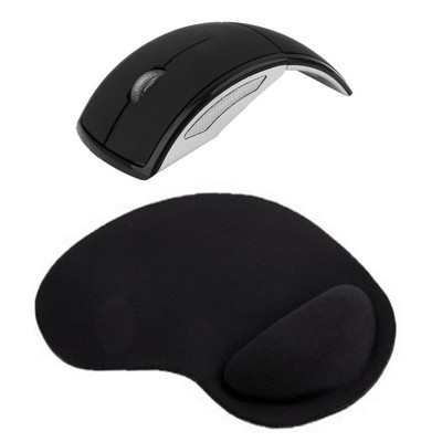 Kidder 2.4GHz Wireless Mouse + Wrist Rest Mouse Pad