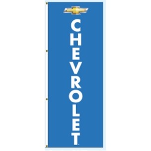 Double Faced Interceptor® Drape Flags (Center Panel - Chevrolet® - Blue) (3' x 8')