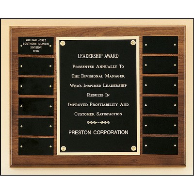 Walnut Frame Perpetual Plaque (12" x 15")