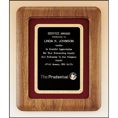 Walnut & Maroon Frame Plaque (12" x 15")