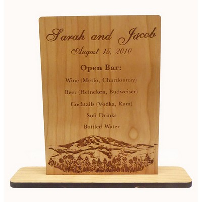 5" x 7" - Hardwood Table Sign