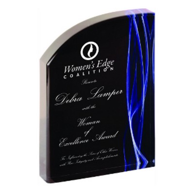 8" Blue Wave Vapor Acrylic Award