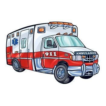 Ambulance Stock Temporary Tattoo