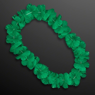 Green Flower Lei Necklace (Non-Light Up) - BLANK