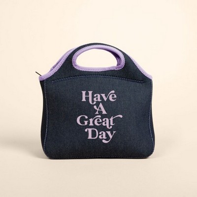 Gran Klutch Denim Neoprene Lunch Bag