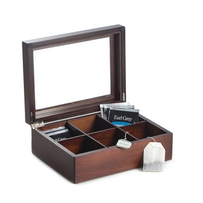 Tea Box w/Glass See-Thru Top