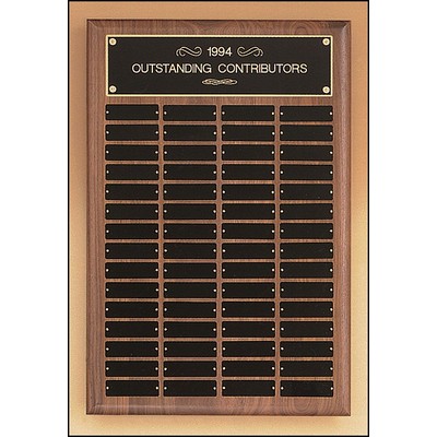 Solid Walnut Perpetual Plaque, 16x24", 48 plates