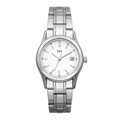 TFX Distributed by Bulova® Ladies Bracelet Watch w/White Dial & Stainless Steel Bracelet