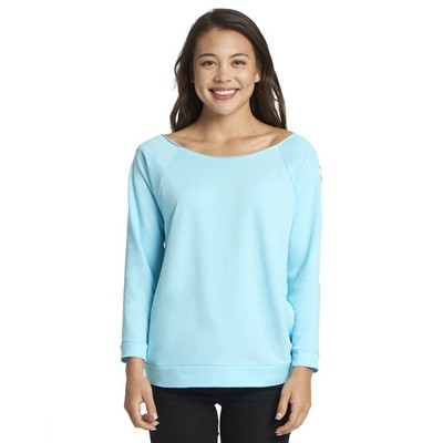 NEXT LEVEL APPAREL Ladies' French Terry Three-Quarter Sleeve Raglan