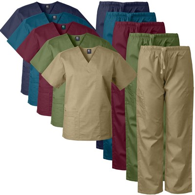 Unisex V-Neck 3 Pocket Scrubs Set