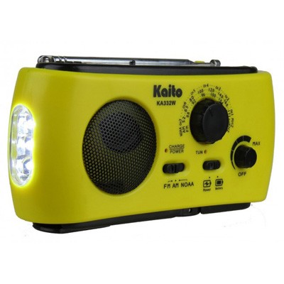 Kaito KA332 Portable Hand Crank Solar AM/FM NOAA Weather Radio