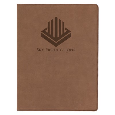 9½" x 12" Leatherette Dark Brown Portfolio