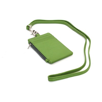 Ashlin® Designer Lime Green Aulora Zippered I.D. Holder w/Lanyard