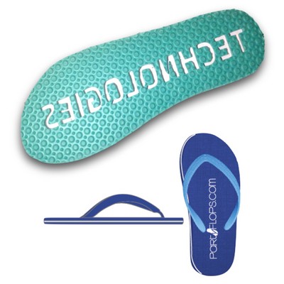 Men's Sand Imprint Dye Cut Flip Flop w/Plastic Strap (Three Layer)