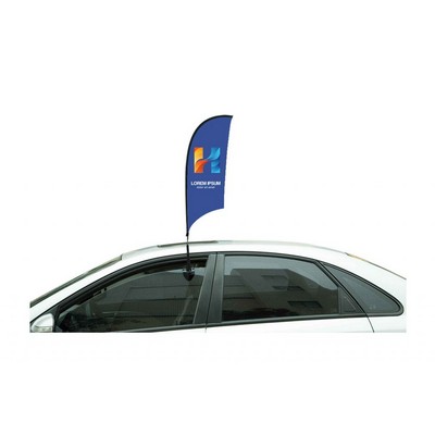 36" Single-Sided Blade Car Window Flag w Digital Print