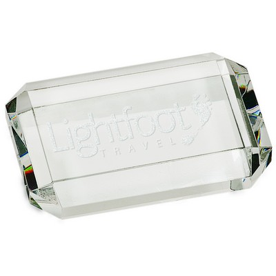 Crystal Rectangle Paperweight (4" x 2 3/4")