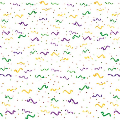 Mardi Gras Confetti & Serpentine Border