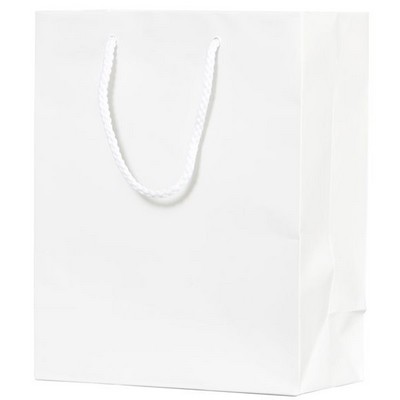 Matte Laminated White Cub Eurotote (8"x4"x10")