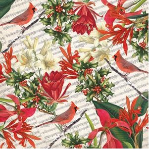 Cardinal & Holly Tissue Paper