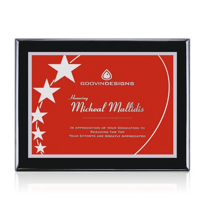 Oakleigh/Gemini Plaque - Black/Red 10½"x13"